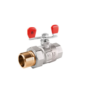 Zawór kulowy KFA Armatura mosiądz, PN 20 1'' GZ x GW, uchwyt: motylek