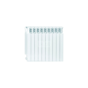 Grzejnik żeberkowy KFA Armatura G500F/10 aluminium, podłączenie boczne 572 x 805 mm, kolor biały (RAL 9010)