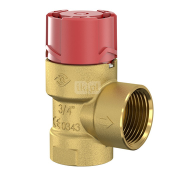 Zawór przelewowy kątowy (90') FLAMCO MEIBES Flopressmano mosiądz PN 16, 3 bar GW 1/2''