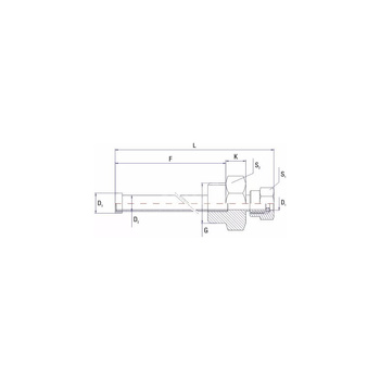 Tuleja zanurzeniowa RUMET z dławicą - lutowana Mosiądz 1/2'' 6 mm L=100