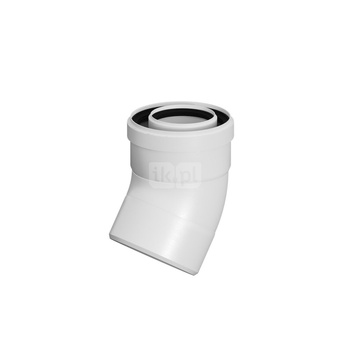 PP-PP kolano koncentryczne 30 st.DN80/125mm z uszczelką [EPDM]
