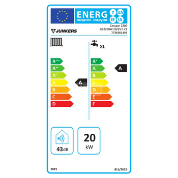 Gazowy kocioł kondensacyjny wiszący Junkers Cerapur GC2200W 20/25C na gaz ziemny E (GZ 50)