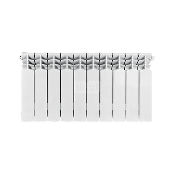 Grzejnik żeberkowy KFA Armatura G350F/10 aluminium, podłączenie boczne 422 x 805 mm, kolor biały (RAL 9010)