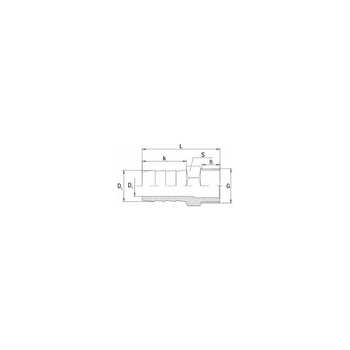 Złącze dwójnik proste RUMET wężyk Mosiądz niklowany 1/4'' x 6 mm (GZ)