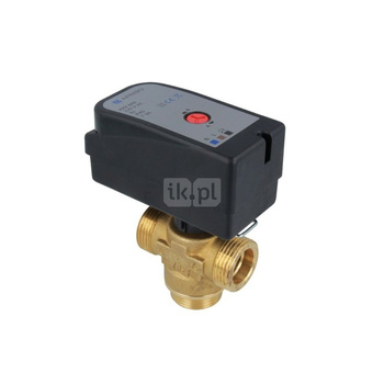 Zawór klapowy trójdrogowy z siłownikiem