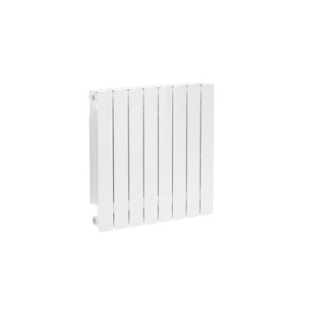 Grzejnik żeberkowy KFA Armatura ADR600/8 aluminium, podłączenie boczne 670 x 644 mm, kolor biały
