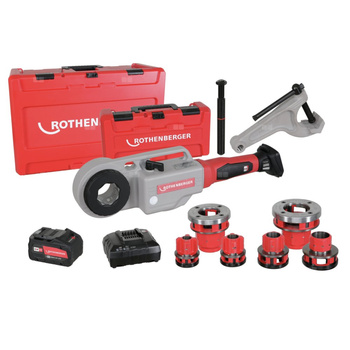 SUPERTRONIC 2000 E, z narzynkami BSPT R 1/2-2, z adapterem ROFIX, z ROBP 18/4 Li-Power