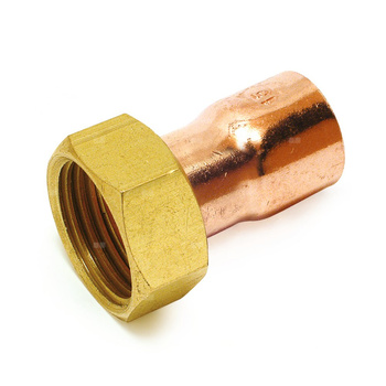 Dwuzłączka prosta z nakrętką mosiężną pod uszczelkę płaską COMAP seria 4000, mosiądz, 22 x 3/4 (lut x nakrętka)