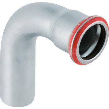 Kolano 90' GEBERIT Mapress C-Stahl jednokielichowe, stal (ocynk galwaniczny/elektrolityczny) (ocynk), 18 mm, DN 15 x 18 mm x DN 15 (końcówka wciskana x mufa zaprasowywana) z uszczelką