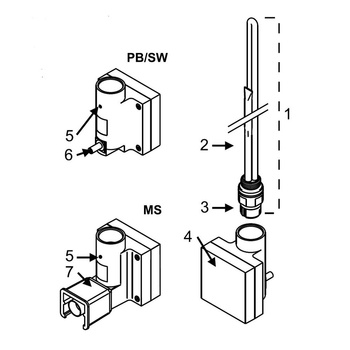 Grzałka elektryczna ZX1I 300 INOX