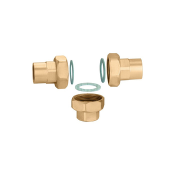 Złączki do zaworów mieszających 1” GW.  Dla kodu 524600.