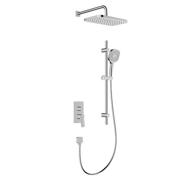 Zestaw natryskowy Malaga, podtynkowy z drążkiem przesuwnym, chrom