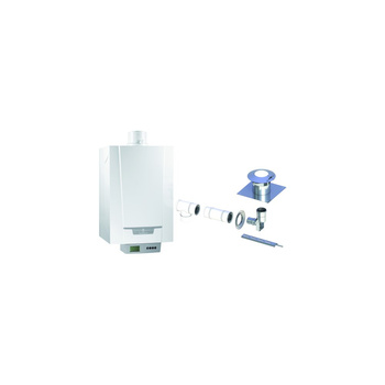 Pakiet - Kocioł gazowy jednofunkcyjny DE DIETRICH MCR3 Evo 24T kondensacyjny wiszący 6.1 - 24.8 kW + Zestaw powietrzno-spalinowy szachtowy
