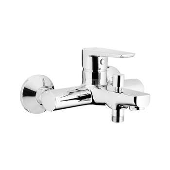 Bateria wannowa ścienna KFA Armatura NEON, kolor chrom