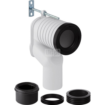 Zestaw kolan przyłączeniowych typu P Geberit do stojącej miski WC: L=22.5cm, d=90mm, Biały-alpin