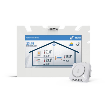 Regulator pokojowy WiFi z komunikacją OpenTherm czarny, model ST-2801 WiFi