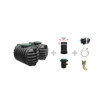 OGRÓD ECO 5.600L - podziemny zbiornik na deszczówkę, magazyn wody deszczowej, zestaw ogrodowy do magazynowania wody deszczowej, zestaw do podlewania ogrodu , Zbiornik na wodę deszczową , pompa naziemna , filtr zewnętrzny
