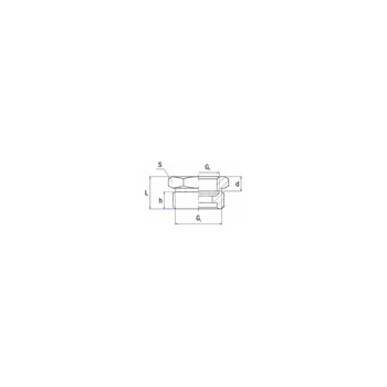 Przedłużka redukcja RUMET mosiądz 1 1/4'' x 1'' (GZ x GW), 21 mm