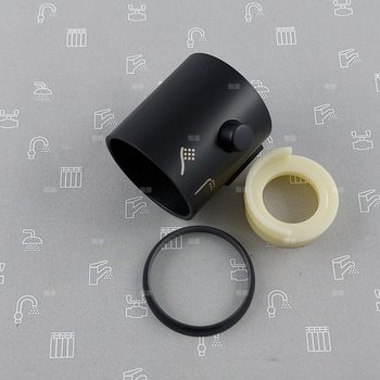 Uchwyt regulacji strumienia wody do baterii wannowej termostatycznej MOZA BLACK