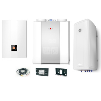 Pakiet - Kocioł gazowy jednofunkcyjny WOLF FGB-24 kondensacyjny wiszący 5.3 - 20.7 kW + Czujnik c.w.u. + RegulatorBM-2 + RekuperatorCWL 300P + Zasobnik c.w.uVulcan 100L wiszący