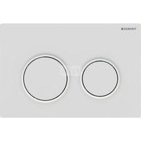 Przycisk uruchamiający Geberit Omega20, przedni/górny, biały mat-biały-biały mat, easy-to-clean, prostokątny