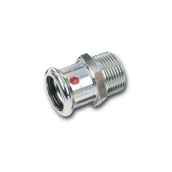 Nypel SANHA Therm, stal (Cynk/nikiel), 28 mm x 3/4'' (zw x GZ)