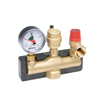 Kompaktowa grupa bezpieczeństwa, mosiądz, z izolacją, 50KW KSG-MS/VM1530/ISO GR. MULT. 3,0 BAR