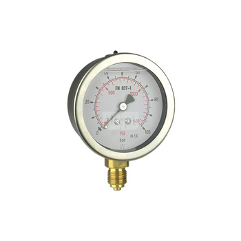 Manometr z rurką Bourdona AFRISO RF wstrząsoodporny 0/1,6 bar G1/2B radialne fi 100 mm, kl. 1.6%