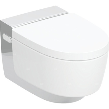 Urządzenie WC z funkcją higieny intymnej Geberit AquaClean Mera Classic, wisząca miska WC: Miska ustępowa: biały / KeraTect, Panel dekoracyjny: chrom błyszczący
