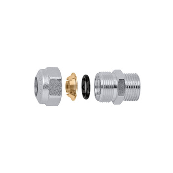 Złączka z gwintem zewnętrznym, wykończenie: chrom F. 1/2"-14CR
