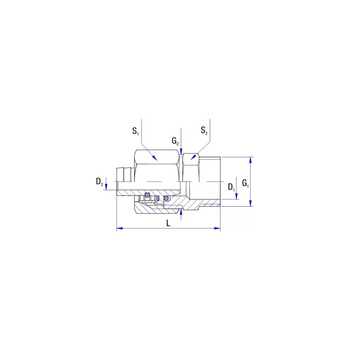 Nypel zacisk RUMET Mosiądz 1/2'' x 16 mm (GZ)