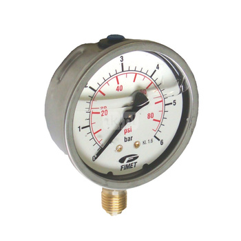 Manometr glicerynowy radialny G1/4 MG1-INOX 63 0-16 G1/4BS/D+C+QK+Z0