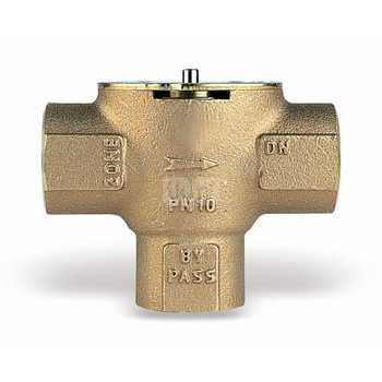 Strefowy trójdrogowy zawór DN 25 kvs6,8 z odstepem międyz wlotem i wylotem 40mm VALVOLA ARCA ZONA 1" 3 VIE IN BRONZ
