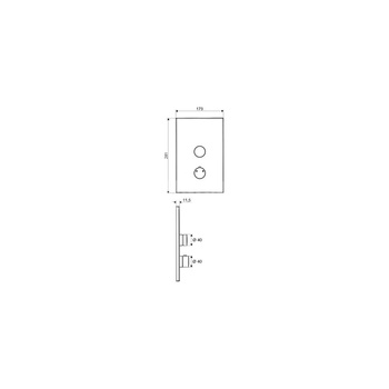Potynkowy natrysk ścienny LINUS D-SC-T, chrom, samozamykający, z termostatem