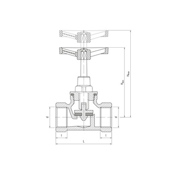 Zawór wodny PERFEXIM 1105 GW 1 1/2'' x GW 1 1/2''