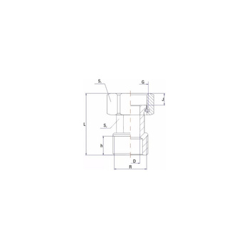 Śrubunek RUMET mosiądz 1 1/4'' x 1 1/4'' (GW x GZ), 55 mm