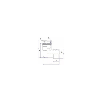 Złącze dwójnik 90° RUMET Mosiądz 18 mm x 3/4'' (GZ)