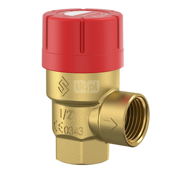 Zawór przelewowy kątowy (90') FLAMCO MEIBES Prescor mosiądz PN 16, 1.5 bar GW cylindryczny bspt-rp 3/4''