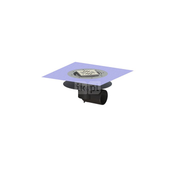 Wpust KESSEL Ecoguss z 1 przyłączem DN 100, odpływ poziomy (zdejmowany), kratka 120x120mm stal nierdzewna