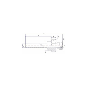 Tuleja zanurzeniowa RUMET z dławicą - toczona Mosiądz 1/2'' 6 mm L=100