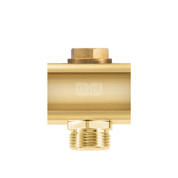 Element przedłużający mosiężny z zaworem regulacyjnym - G1" L = 50 mm