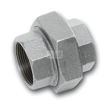 Śrubunek SANHA 340# trzyczęściowy, żeliwo (ocynk galwaniczny/elektrolityczny) (ocynk), 1/2'' (GW)