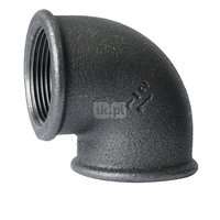 Kolano nakrętne czarne 1/2'' A1 STRONG