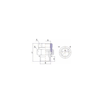 Śrubunek RUMET mosiądz 1 1/4'' x 1 1/4'' (GW x GZ)