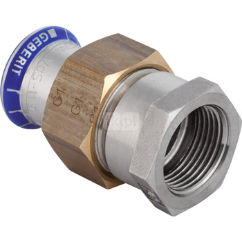 Śrubunek hydrauliczny GEBERIT Mapress Edelstahl przejściowy stal nierdzewna GW 2'' 54 mm z pierścieniem zacinającym