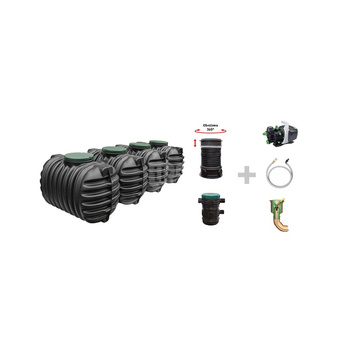 OGRÓD ECO 11.200L - podziemny zbiornik na deszczówkę, magazyn wody deszczowej, zestaw ogrodowy do magazynowania wody deszczowej, zestaw do podlewania ogrodu , Zbiornik na wodę deszczową , pompa naziemna , filtr zewnętrzny