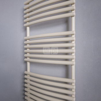 Grzejnik drabinkowy ZEHNDER Ovida Bow, wym. 1196 x 597 mm, kolor biały RAL9016, moc 709W