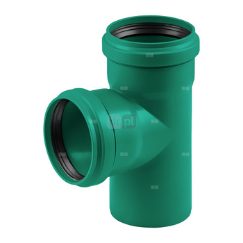 Trójnik MAGNAPLAST KG 2000 KGEA 45' PP-md DN 630 x DN 160 x DN 630 (ww x ww x wz), kolor zielony