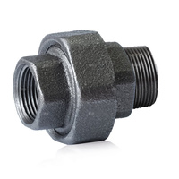 Dwuzłączka nakrętno-wkrętna płaska czarna 6/4'' U2 STRONG_S