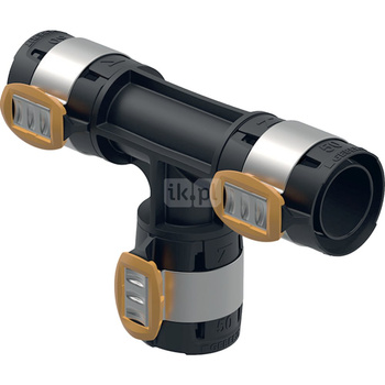 Trójnik Geberit FlowFit, wyrównany: Materiał=PPSU, d=63mm